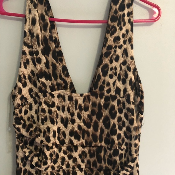 Mini Leopard low cut ridge dress - Picture 5 of 6